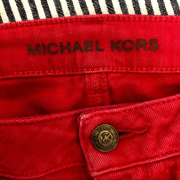 Michael Kors red straight leg jean - Picture 3 of 3